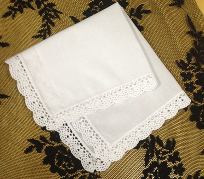 Set of 12 Home Textiles Wedding Handkerchief 3030CM Cotton Ladies Hankies Adults Women Hanky Party Gifts Embroidered Crochet Lace22094463