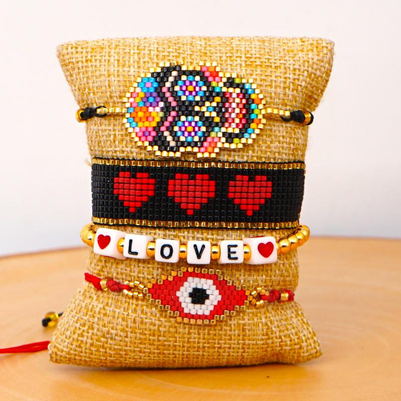 Charm Bracelets MIYUKI For Women Punk Evil Eye Bracelet Jewelry Heart Pulseras Mujer Moda 2021 Skull Handmade Woven Armband
Charm Bracelets MIYUKI For Women Punk Evil Eye Bracelet Jewelry Heart Pulseras Mujer Moda 2021 Skull Handmade Woven Armband