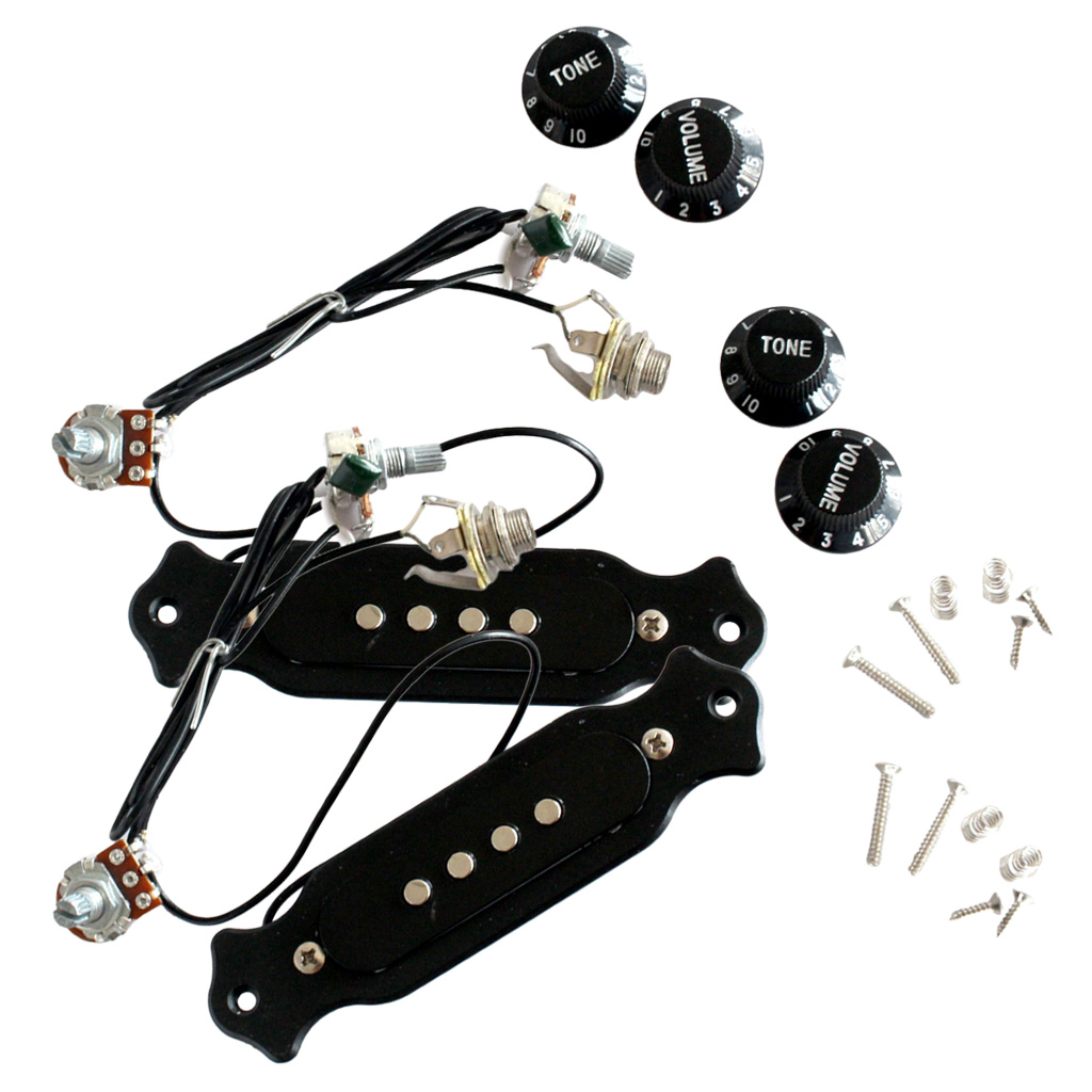 2x PER-WIRED 4-STRING CIGAR BOX GUITAR PICKUP WITH VOLUME TONE KNOB 
2x PER-WIRED 4-STRING CIGAR BOX GUITAR PICKUP WITH VOLUME TONE KNOB