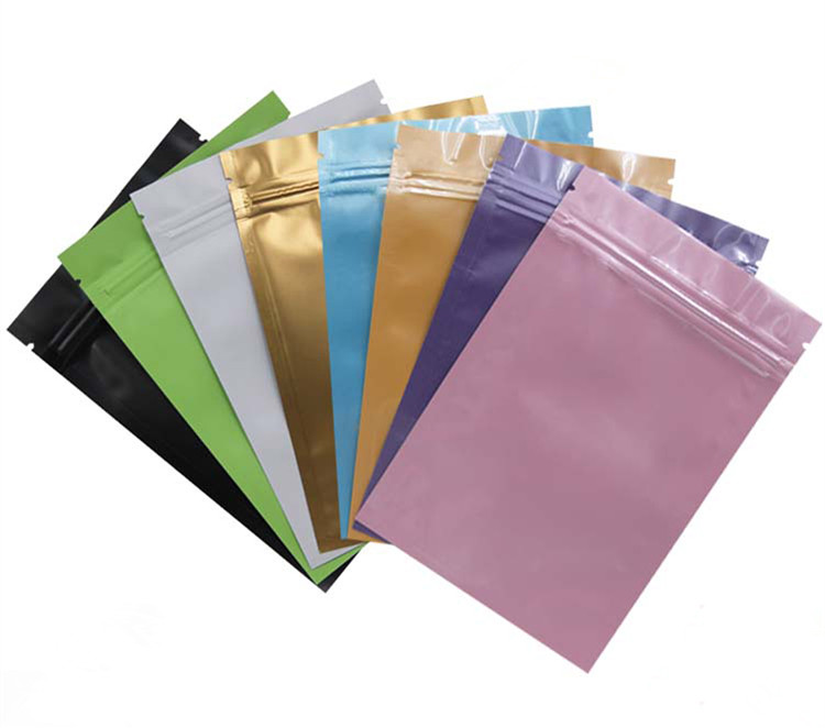 500pcs Matte Green Flat Aluminum Foil Zip Lock Bag Resealable Zipper Sugar Salt Snack Nuts Tea Coffee Beans Nail Beauty Xmas Gifts Packaging Printing 