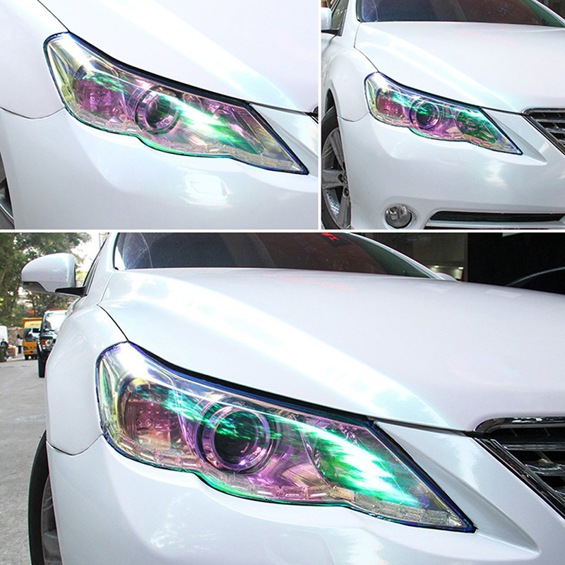 Stylish Car Light Films - Durable 30x60cm Vehicle Lighting Enhancers for Headlights, Taillights & Fog Lights
