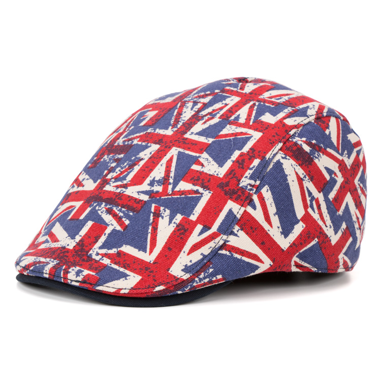 Berets Drop 2021 Spring And Summer Adult Ivy Hats Women Beret Caps Men Skull Print Cotton Sboy Cap