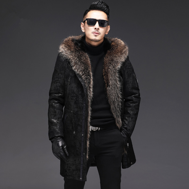 Real Fur Coat Winter Jacket Men Luxury Parka Men Clothes 2019 Raccoon Fur Collar Warm Long Jackets Plus Size 192301, Black
Real Fur Coat Winter Jacket Men Luxury Parka Men Clothes 2019 Raccoon Fur Collar Warm Long Jackets Plus Size 192301, Black