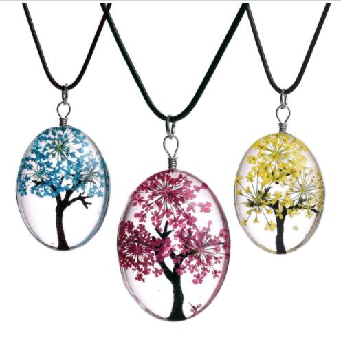 Classic Dried Flower Necklace Fashion Woman Glass Oval Tree of Life Terrarium Designer Necklaces Fashion Lady Jewelry Party Gift
Classic Dried Flower Necklace Fashion Woman Glass Oval Tree of Life Terrarium Designer Necklaces Fashion Lady Jewelry Party Gift