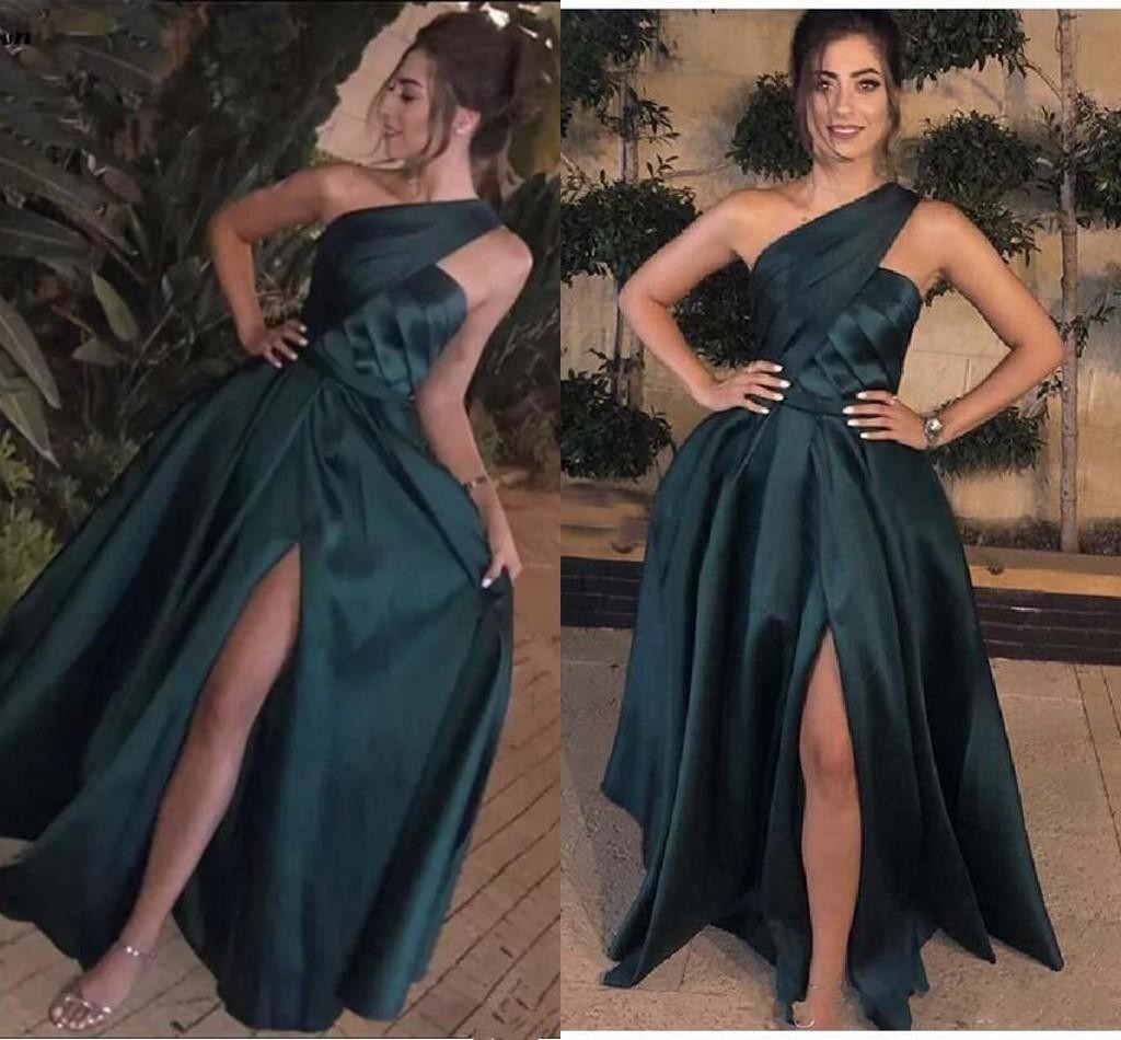 2020 Modest Dark Green Elegant One Shoulder Satin Arabic Sexy Prom Dresses High Side Slit Formal Evening Party Dresses Long Evening Gowns, Lavender
2020 Modest Dark Green Elegant One Shoulder Satin Arabic Sexy Prom Dresses High Side Slit Formal Evening Party Dresses Long Evening Gowns, Lavender