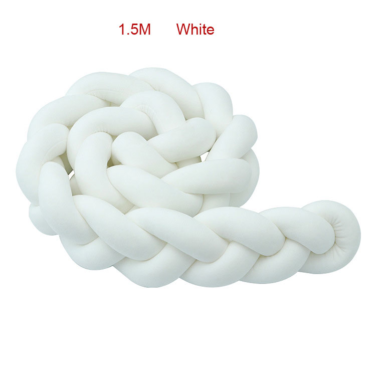 15M Baby Bed Bumper Knot Pillow Cushion for Boys Girls Four Braid Cot Crib Protector cuna para Room Decor 240509