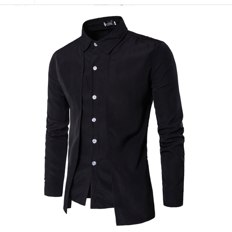 Men's New Shirt Fake Two-piece Personality Double Placket Casual Fashion Long-sleeved Shirt Solid Color Cotton European Size 2XL, Black
Men's New Shirt Fake Two-piece Personality Double Placket Casual Fashion Long-sleeved Shirt Solid Color Cotton European Size 2XL, Black