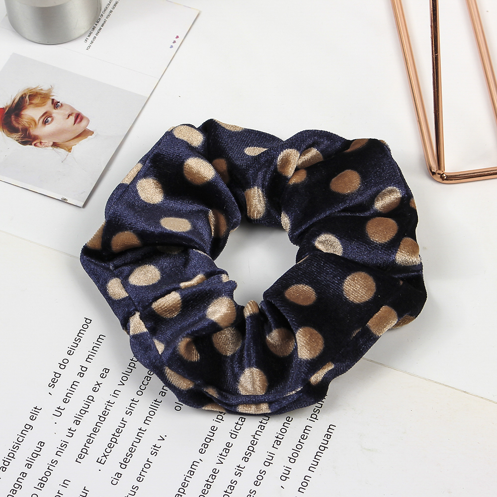 Leopard Velvet Scrunchies Hair Accessories For Women Girl Elastic Hair Ring tie Ponytail Holder Rubber pleuche Dot Hair Band 20pcs 1015A
