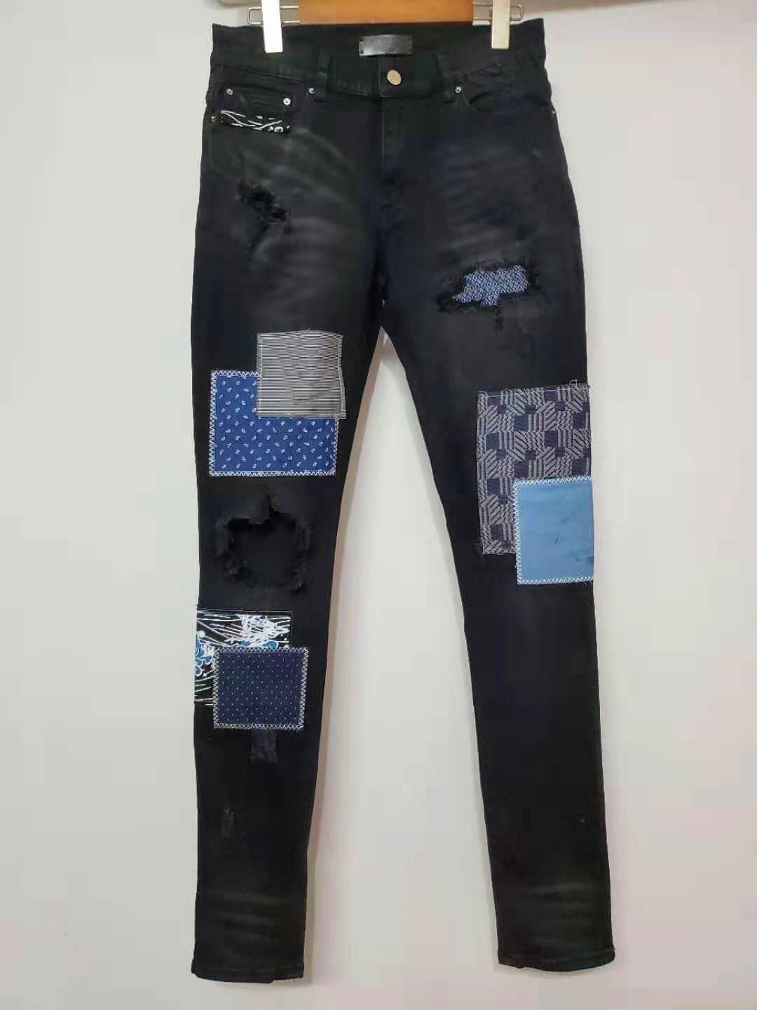 New Arrival Am Mens Designer Jeans Fashion Denim High Street Elastic Patchwork Ancient Jeans High Quality Spliced Ripped Biker Pant US Size, Blue
New Arrival Am Mens Designer Jeans Fashion Denim High Street Elastic Patchwork Ancient Jeans High Quality Spliced Ripped Biker Pant US Size, Blue