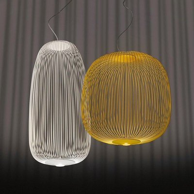 Foscarini Spokes 1/2 Pendant Lights Modern Led Hanging Lamp Loft Industrial Bird Cage Suspension Fixtures Dining Room Home Decor