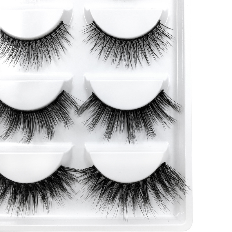 5 Pairs Lashes 3D Mink Hair False Eyelashes Natural Long Thick Eye Lashes Wispy Fluppy Makeup Beauty Eyelash Extension Tools