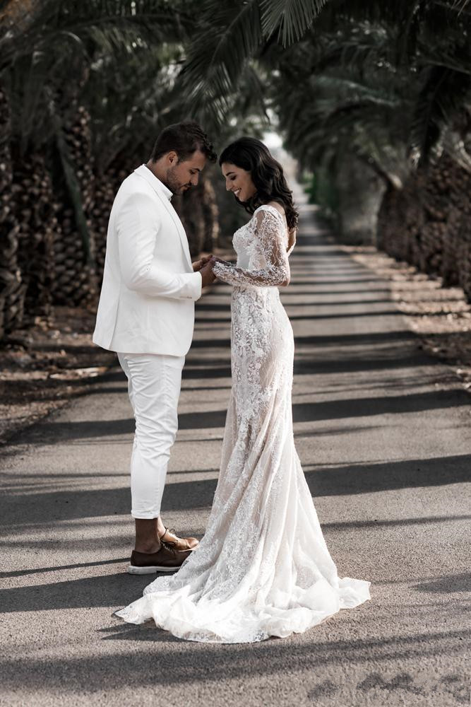 Vintage Countryside Mermaid Wedding Dresses 2020 Illusion Long Sleeve Full Lace Floral Bohemian Backless Wedding Gown Vestidos De Novia