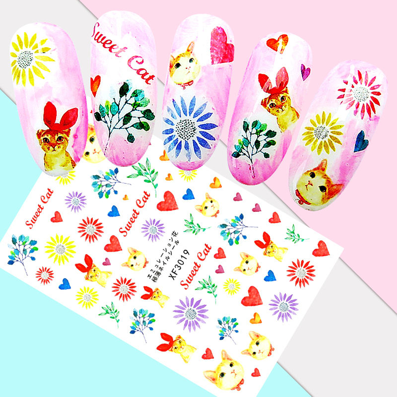 3d Nail Art Decoration Diy Japanese Series Flower Perfume Lipstick Nail Sticker Back Glue Nail Stickers Decal Butterfly Sticker