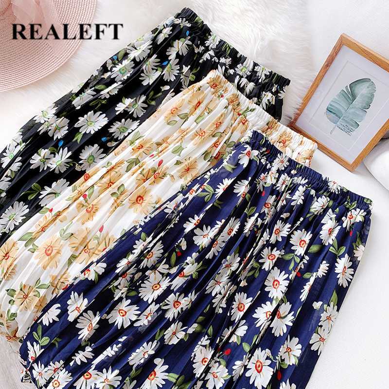 REALEFT New 2020 Summer Floral Print Bohemian Chiffon Tulle Long Skirts Women Fashion High Waist Pleated Maxi Skirt Female Lady, Black
REALEFT New 2020 Summer Floral Print Bohemian Chiffon Tulle Long Skirts Women Fashion High Waist Pleated Maxi Skirt Female Lady, Black