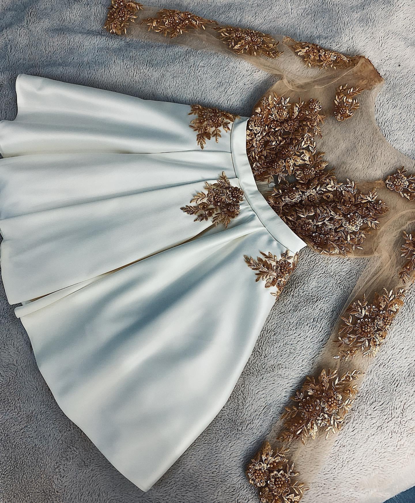 2020 Arabic Lace Homecoming Dresses Long Sleeves Beaded Graduation Dresses Short A-line Cocktail Party Gowns Custom Size, Gray
2020 Arabic Lace Homecoming Dresses Long Sleeves Beaded Graduation Dresses Short A-line Cocktail Party Gowns Custom Size, Gray