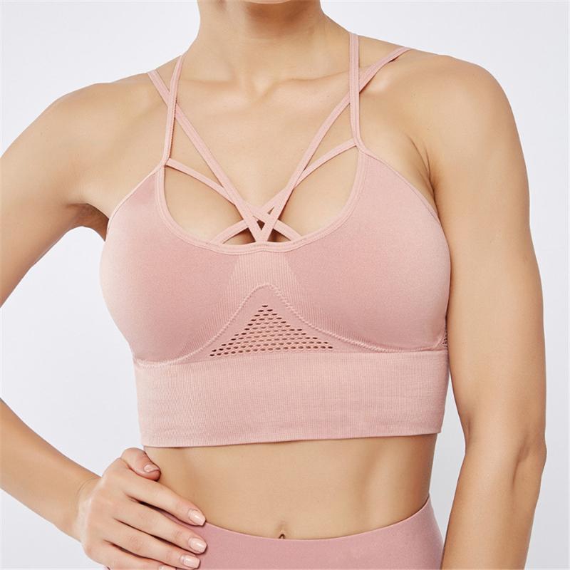 Jacquard Hollow Women Seamless Sports Yoga Bras Running Gym Fitness Tank Top Ladies Padded Gathering Crop Workout Tops, Black
Jacquard Hollow Women Seamless Sports Yoga Bras Running Gym Fitness Tank Top Ladies Padded Gathering Crop Workout Tops, Black
