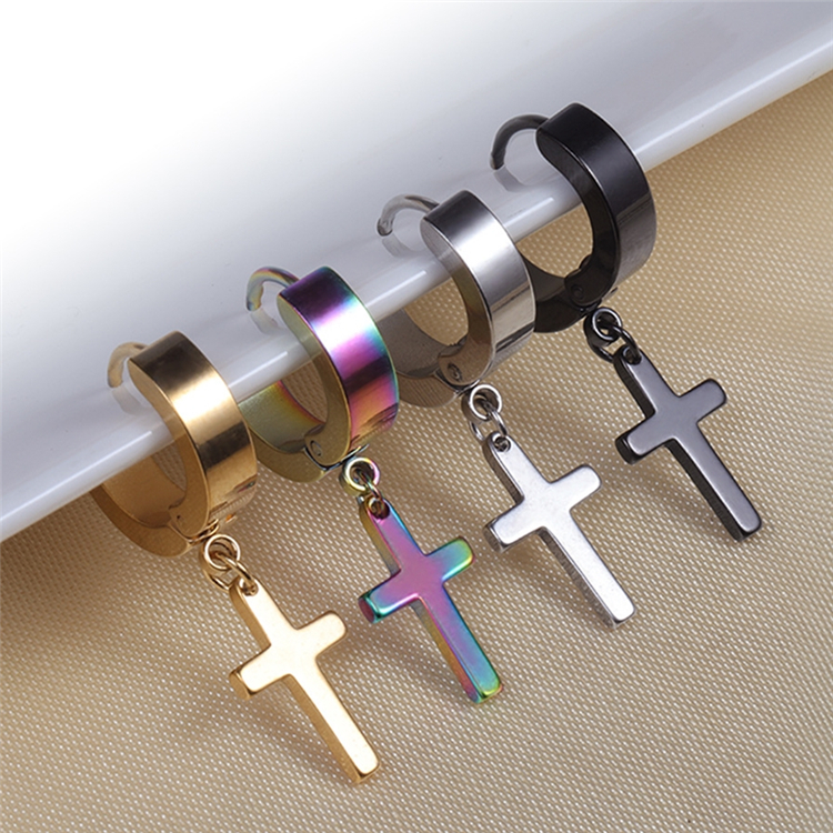 1pc Korean fashion punk stainless steel titanium steel stud earrings hypoallergenic cross ear buckle popular Earring jewelry Wholesale JJ62, Mixed colors
1pc Korean fashion punk stainless steel titanium steel stud earrings hypoallergenic cross ear buckle popular Earring jewelry Wholesale JJ62, Mixed colors