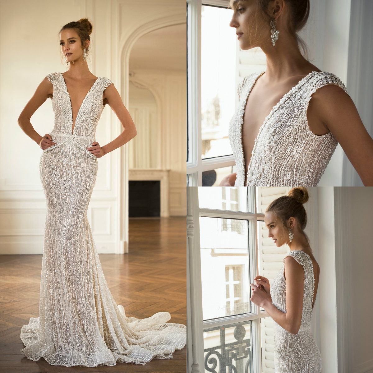 2019 Riki Dalal Mermaid Wedding Dresses V Neck Sexy Backless Beaded Appliqued Lace Bridal Gowns Custom Made Boho Vestido De Novia, Brown
2019 Riki Dalal Mermaid Wedding Dresses V Neck Sexy Backless Beaded Appliqued Lace Bridal Gowns Custom Made Boho Vestido De Novia, Brown