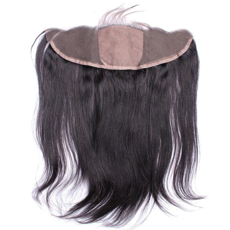 Brazilian Virgin Hair 13X4 Lace Frontal Silk Base Closure Straight 13 By 4 Frontals Natural Color Silk Base Lace 100% Human Hair