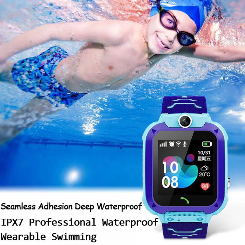 Children039s Smart Watch SOS Phone Watch Smartwatch For Kids With Sim Card Po Waterproof IP67 Kids Gift For IOS Android18011635180