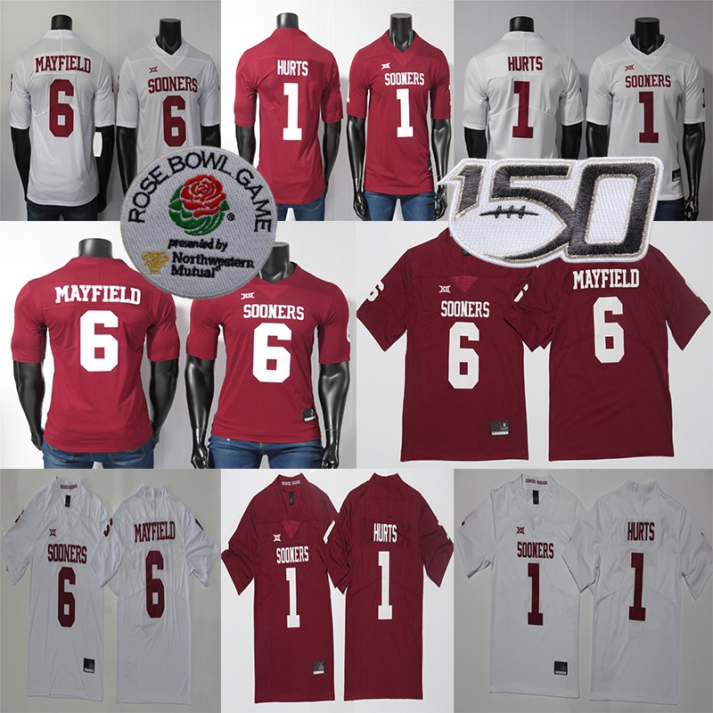 Oklahoma Sooners Jerseys 1 Jalen Hurts Jersey 6 Baker Mayfield NCAA 2019 New White Red College Football Jersey Stitched 150TH, Red mayfield 6
Oklahoma Sooners Jerseys 1 Jalen Hurts Jersey 6 Baker Mayfield NCAA 2019 New White Red College Football Jersey Stitched 150TH, Red mayfield 6