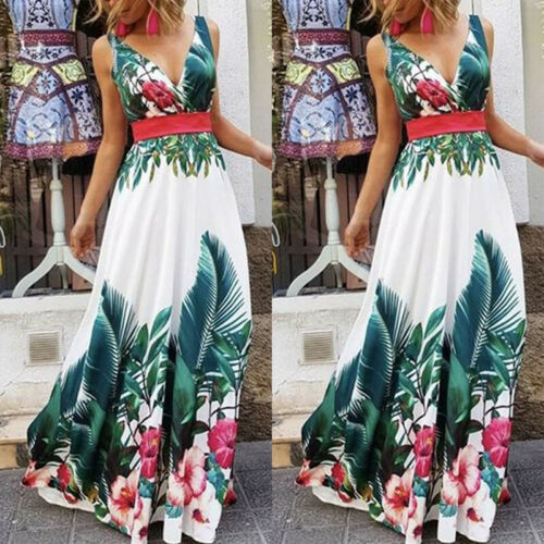 Lady Summer Holiday Floral Beach Boho Maxi V Neck Print Dress Evening Party Sundress Women Clothes, Green
Lady Summer Holiday Floral Beach Boho Maxi V Neck Print Dress Evening Party Sundress Women Clothes, Green