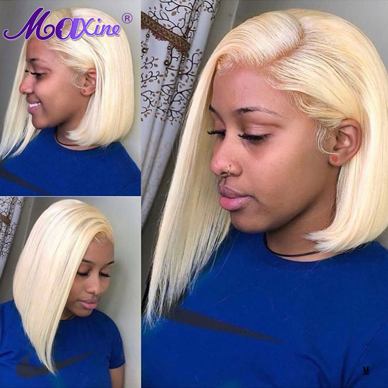 613 Bob Lace Front Wig Blonde Short Bob 13x4 Transparent Lace Front Wig 150% Remy Human Hair 8-14inch Maxine, #613
613 Bob Lace Front Wig Blonde Short Bob 13x4 Transparent Lace Front Wig 150% Remy Human Hair 8-14inch Maxine, #613