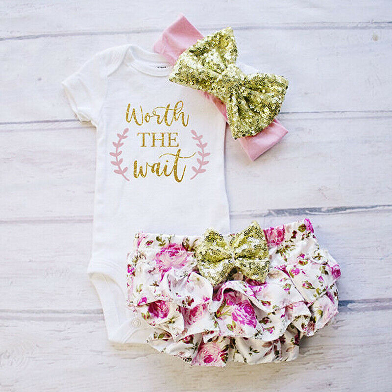 Newborn Baby Girl Tops Romper Bodysuit Jumpsuit Shorts Pants Outfits Clothes Set, White
Newborn Baby Girl Tops Romper Bodysuit Jumpsuit Shorts Pants Outfits Clothes Set, White