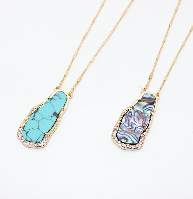 Free Shipping Irregular Alloy Abalone Turquoise Stones Simple Cute Pendant Necklace, Summer Sea Popular Styles Necklace
Free Shipping Irregular Alloy Abalone Turquoise Stones Simple Cute Pendant Necklace, Summer Sea Popular Styles Necklace