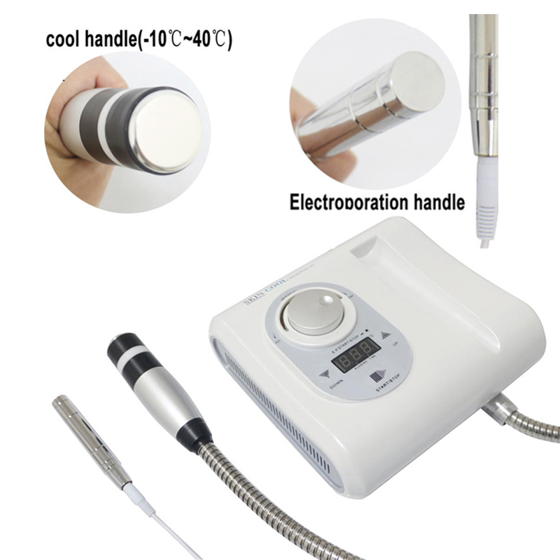 Cool Hot Electroporation No Needle Mesotherapy Skin Face Lifting Slimming Whiten Machine Multipolar RF+Electroporation