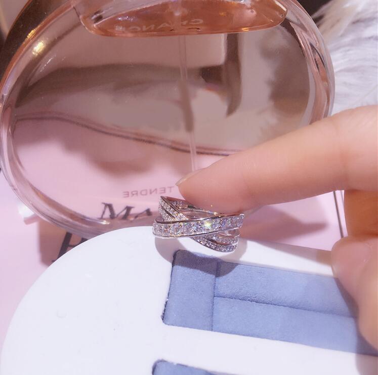 Sterg Sier Cross Ring Pure Solid White Topaz CZ Dia Jewelry Gift | Size 6/7/8