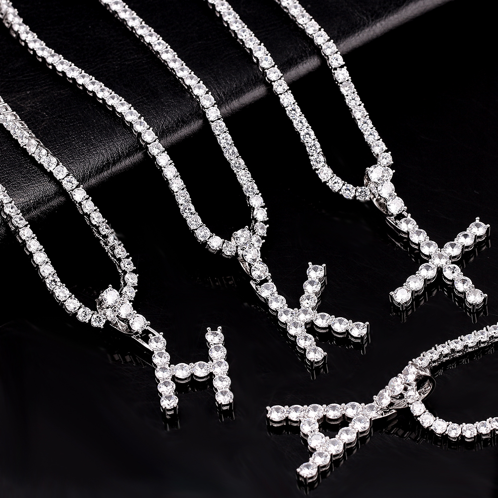 Women Men Rock hip hop bling jewelry iced out cz Alphabet pendant personalized Name CZ tennis chain Initial Necklace CJ191216
Women Men Rock hip hop bling jewelry iced out cz Alphabet pendant personalized Name CZ tennis chain Initial Necklace CJ191216