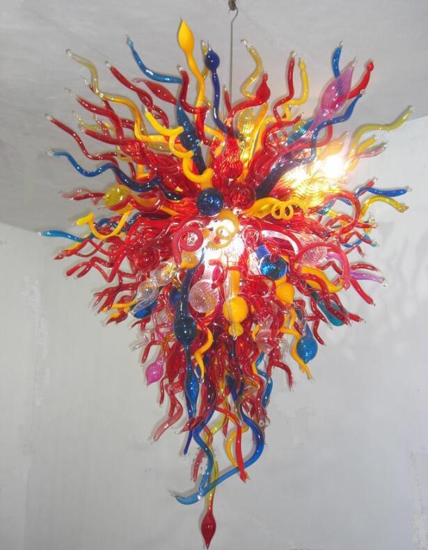Lamps Fashion Style 100% Handmade Blown Glass Chandeliers House Decor Multicolor AC 110V-240V Top Design European Crystal Chandelier for Sale