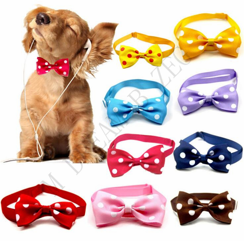 100 Colors Pets Necklace Adjustable Strap for Cat Collar Dogs Accessories Dog Tie Puppy Bow Ties Pet supplies