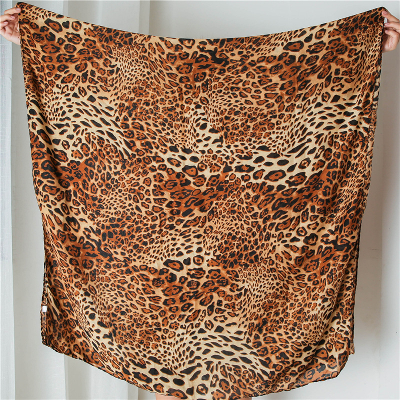 Large Scarves for Women Faux Cashmere Wnter Poncho Fashion Leopard Scarf Female Shawl Women's Tippet Leopard Pashmina