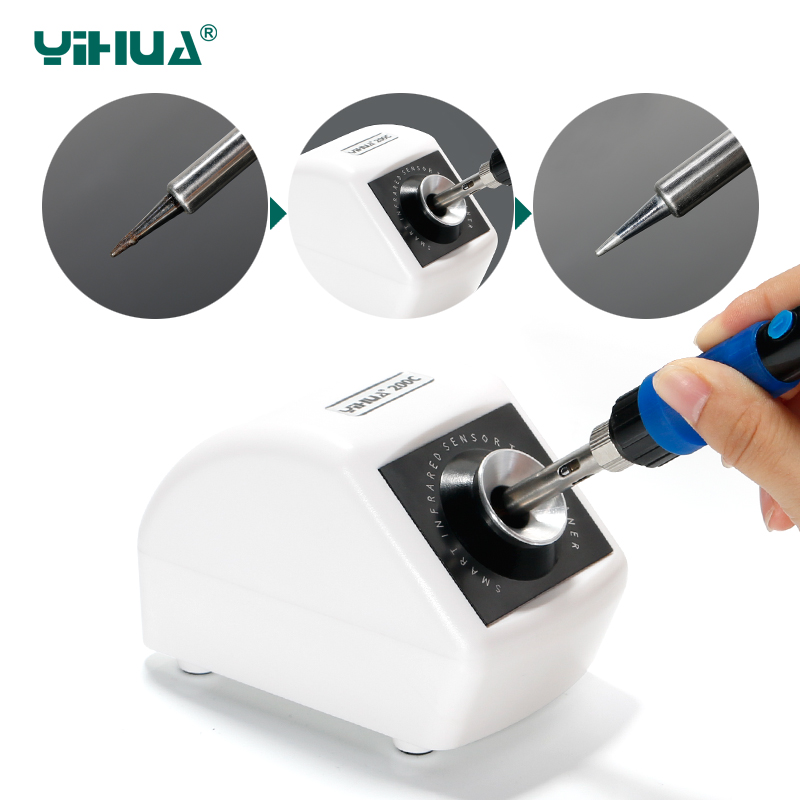 YIHUA 200C Infrared Sensor Smart Induction Soldering Iron Tip Cleaner Light Weight Iron Tips Cleaning Tool Free shipping
YIHUA 200C Infrared Sensor Smart Induction Soldering Iron Tip Cleaner Light Weight Iron Tips Cleaning Tool Free shipping