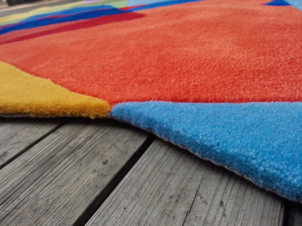 Creative handmade carpet living room coffee table shaped rug carpet color fashion personality