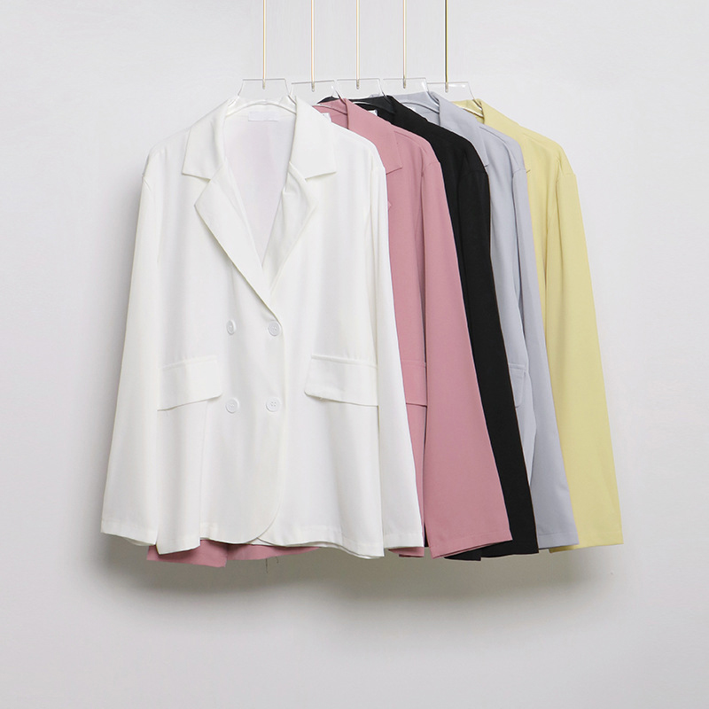 Women Office Lady Blazers Coat Korean Style Double Breated Jackets Female 2020 New Summer Autumn Fashion Elegant Coats Lady, Black
Women Office Lady Blazers Coat Korean Style Double Breated Jackets Female 2020 New Summer Autumn Fashion Elegant Coats Lady, Black