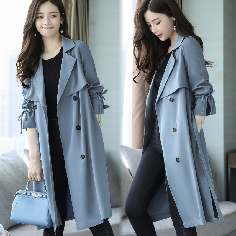 Fashion women windbreaker best-selling female in 2020 on the new long thin coat of cultivate one' morality, Sky blue
Fashion women windbreaker best-selling female in 2020 on the new long thin coat of cultivate one' morality, Sky blue