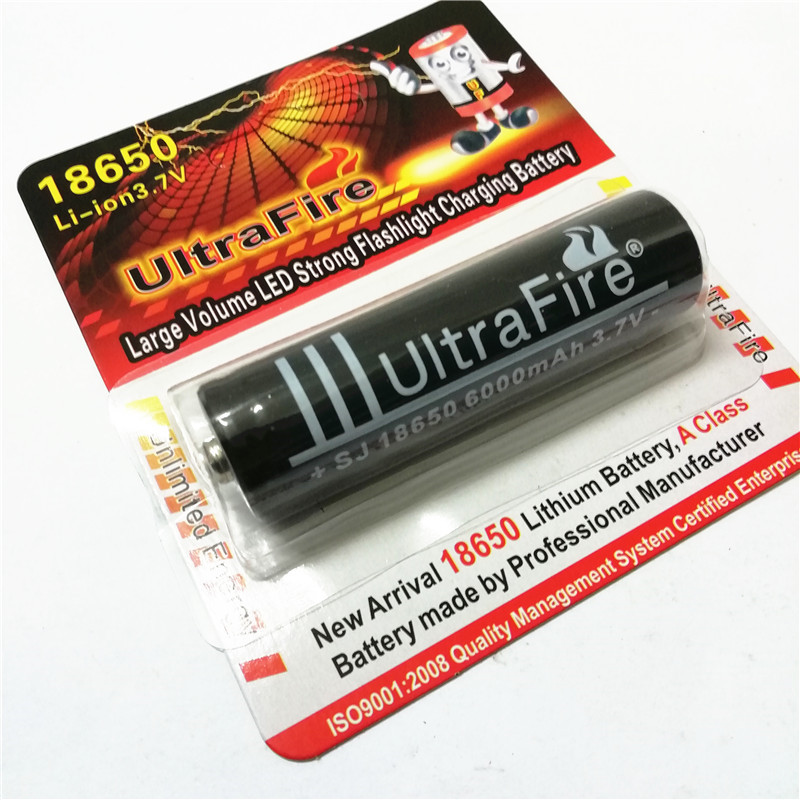 High quality UltreFire 18650 6000mAh 3.7V lithium battery can be used in bright torch strong light flashlight
High quality UltreFire 18650 6000mAh 3.7V lithium battery can be used in bright torch strong light flashlight