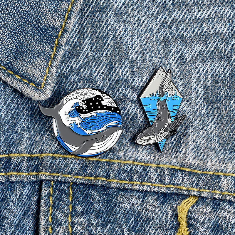 Ocean Whale Enamel Lapel Pins Marine Animal Humpback Deep Sea Wave Cartoon Jewelry Bag Brooches Gifts Kids
Ocean Whale Enamel Lapel Pins Marine Animal Humpback Deep Sea Wave Cartoon Jewelry Bag Brooches Gifts Kids