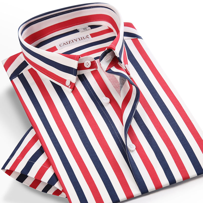 97% Cotton Luxury Men's Summer Short Sleeve Multicolor Striped Dress Shirt Classic Button-down Collar Soft Smart Casual Shirt, Czlx5024d
97% Cotton Luxury Men's Summer Short Sleeve Multicolor Striped Dress Shirt Classic Button-down Collar Soft Smart Casual Shirt, Czlx5024d