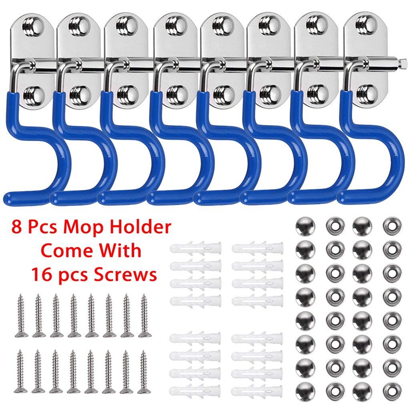 Practical Boutique Mop Broom Holder Organizer, 8 Pcs S-Type Wall Mounted Cleaning Tools Organizer, Space Saver Brooms Mops Rak
Practical Boutique Mop Broom Holder Organizer, 8 Pcs S-Type Wall Mounted Cleaning Tools Organizer, Space Saver Brooms Mops Rak