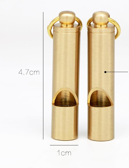 Loud Brass Whistle Portable Emergency Whistle Outdoor Survival Whistle Hiking Tools Party Noise Maker Favors Gift Present gold