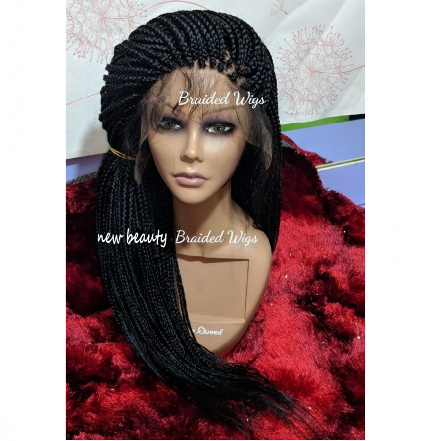 200density brazilian hair box braids wig Synthetic Lace Front Wigs preplucked hairline Braided Twist Crochet Full Hair Wigs for Black Women