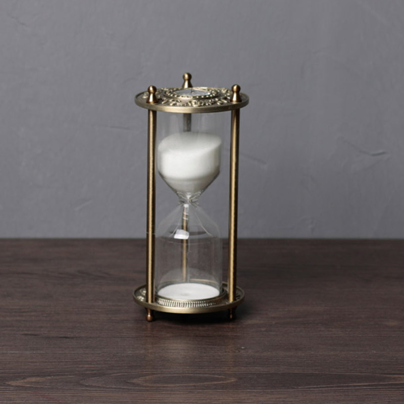 Europe hourglass timer 1530min clock sand metalglass decorative sand hourglasses timer for desk decoration A06315525479