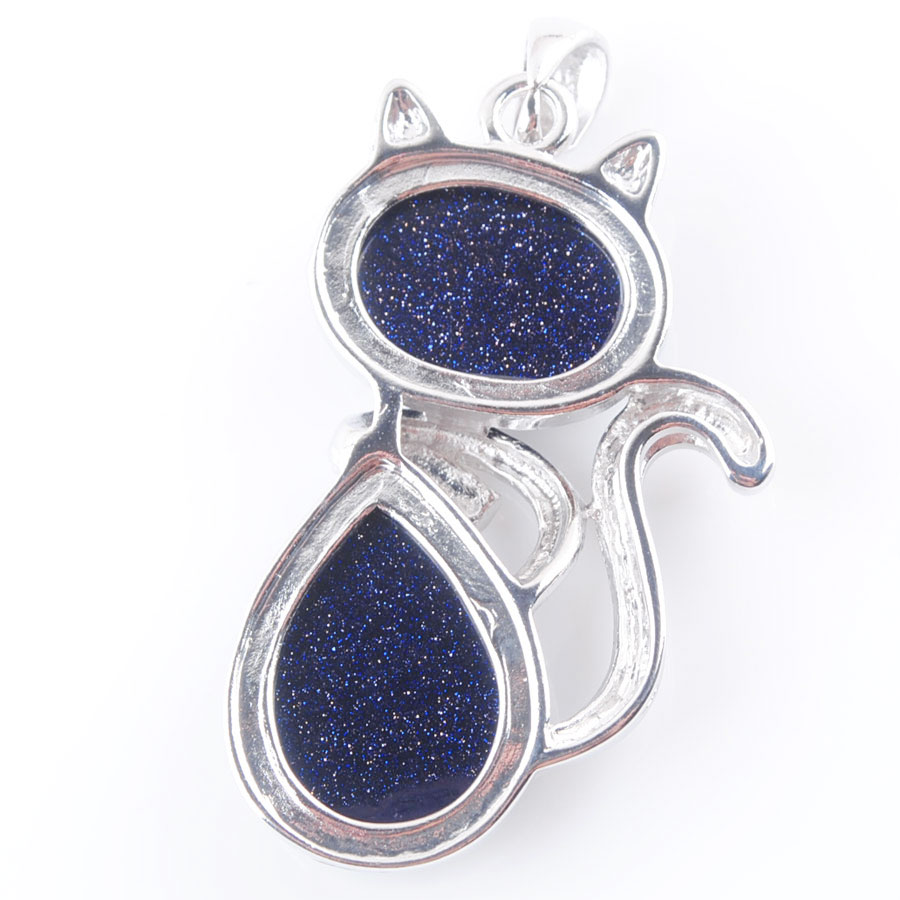 WOJIAER Fox Charms Pendants for Girl Gift Chakras Natural Gemstone Beads Agate Amethyst Quartz Blue Sand Animal DBN364
