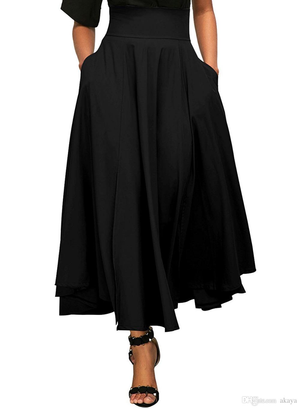 2018 Spring Fashion Skirt With Pocket High Quality Cotton Solid Ankle-Length Vintage Skirt For Women Black Long Skirt, Pink
2018 Spring Fashion Skirt With Pocket High Quality Cotton Solid Ankle-Length Vintage Skirt For Women Black Long Skirt, Pink