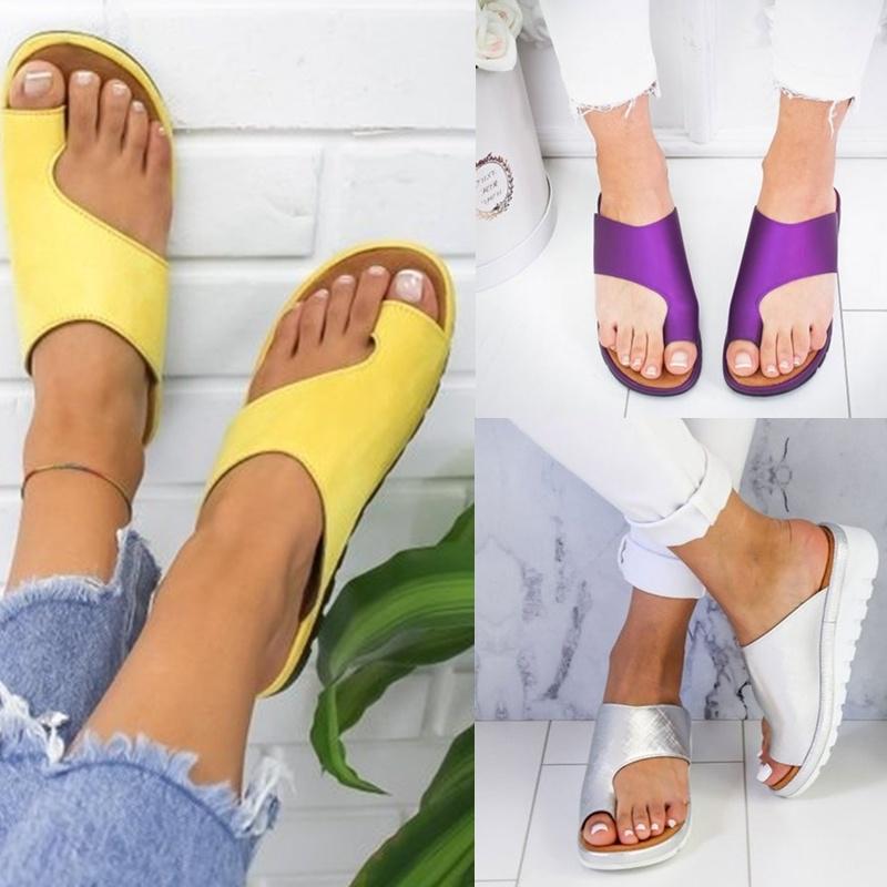 Women Leather Shoes Comfy Platform Flat Sole Women Slippers Soft Shoes Big ToeFoot Correction Sandal Orthopedic Bunion Corrector, Black
Women Leather Shoes Comfy Platform Flat Sole Women Slippers Soft Shoes Big ToeFoot Correction Sandal Orthopedic Bunion Corrector, Black