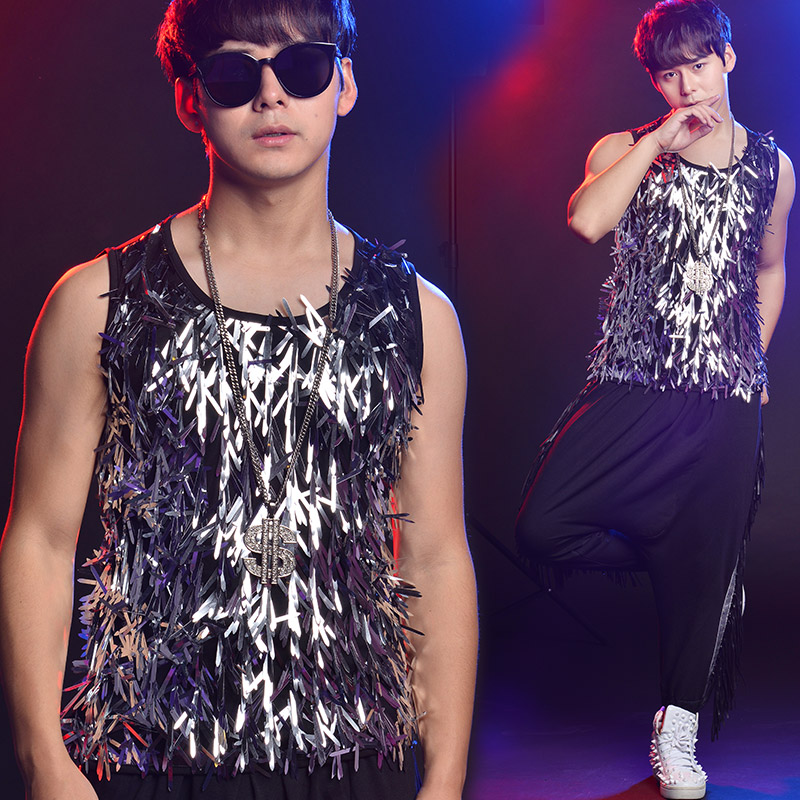 Hip Hop Dance Costumes Sequin Vest Pants Suit DJ Male Singer Outfits Bar Nightclub Host Stage Show Performance Costume Set DT776, Tops
Hip Hop Dance Costumes Sequin Vest Pants Suit DJ Male Singer Outfits Bar Nightclub Host Stage Show Performance Costume Set DT776, Tops